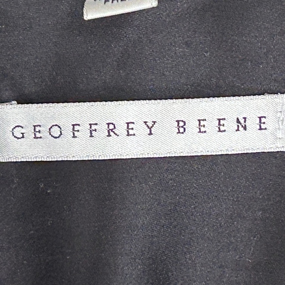 Geofrey Beene Men's Black Sateen Button Down Shirt Sz 17 - Picture 6 of 6